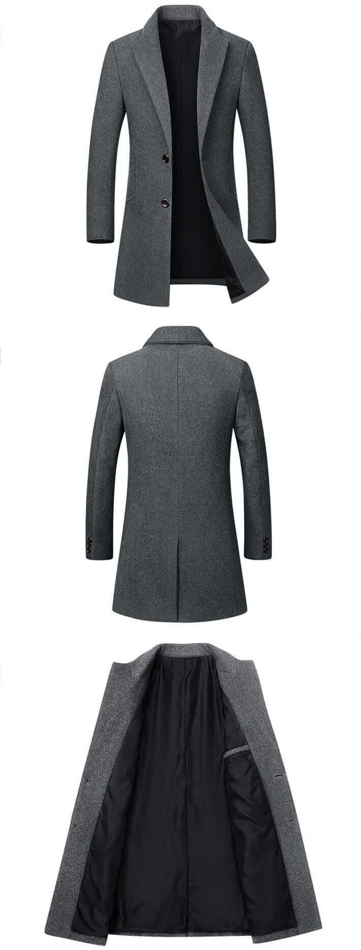 Manteau Long Gris