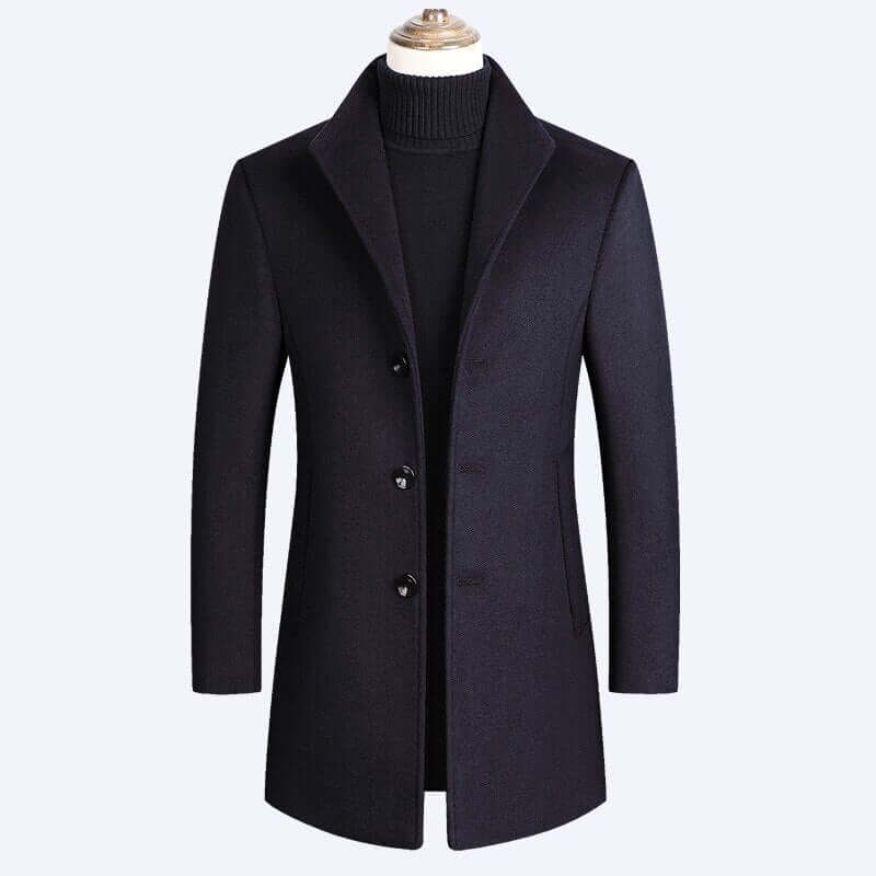 manteau long homme peaky blinders bleu marine
