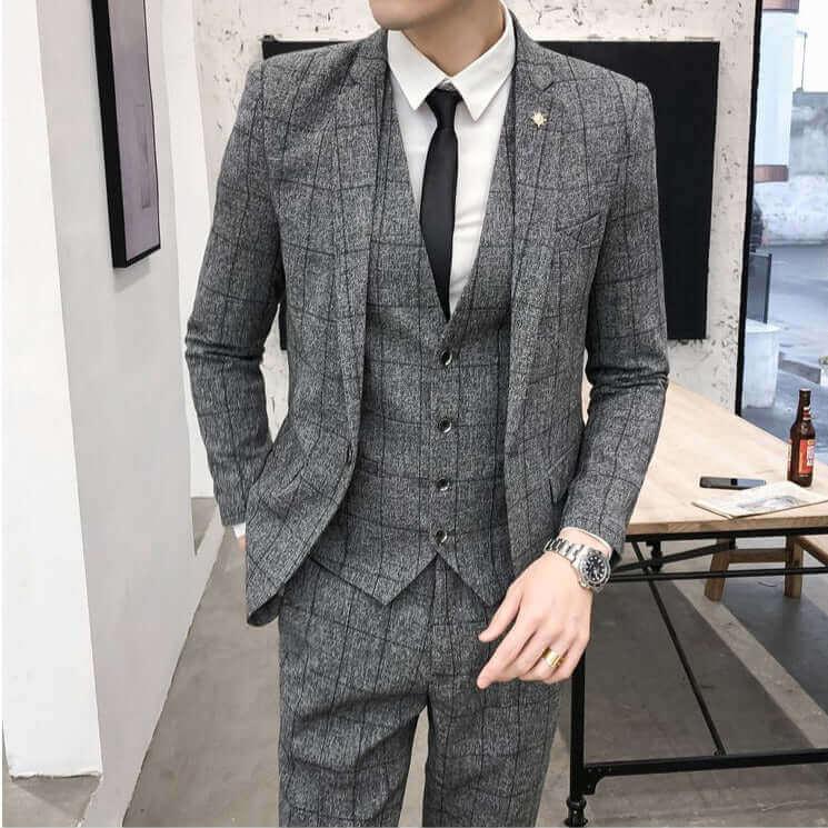 Costume Gris Façon Arthur Shelby