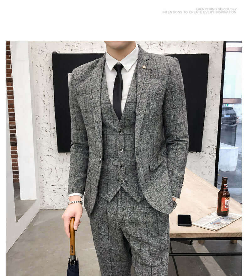 Costume Gris Façon Arthur Shelby