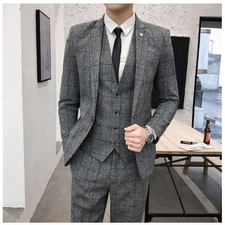 Costume Gris Façon Arthur Shelby