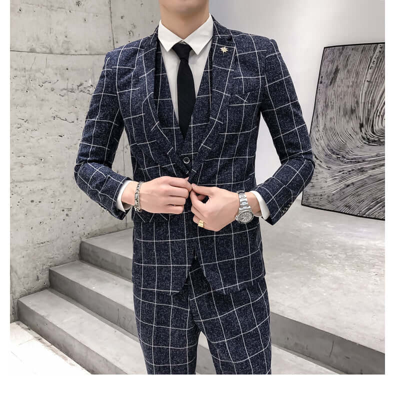 peaky blinders costume bleu rayure blanche