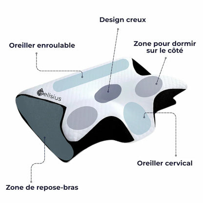 Coussin d’Alignement Cervical Cellsius - Le secret du dormeur latéral et dorsal