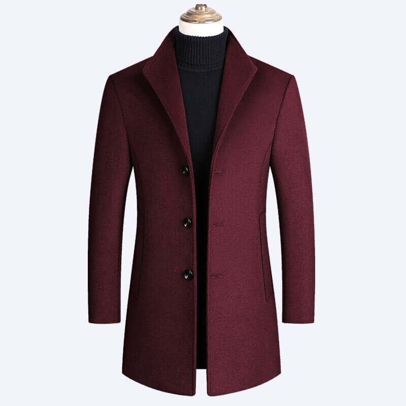 manteau homme style peaky blinders rouge vin