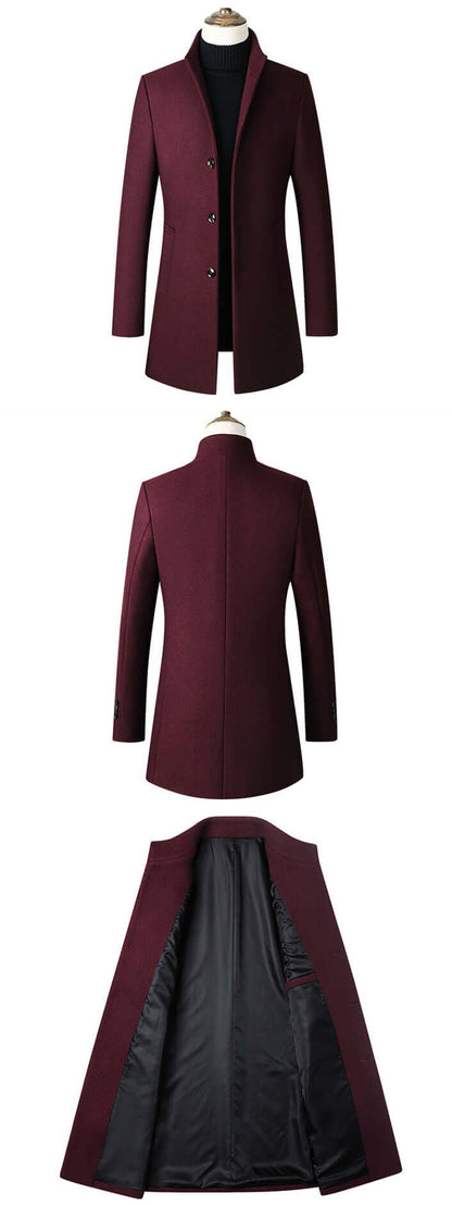 Manteau Long Rouge Cintrée